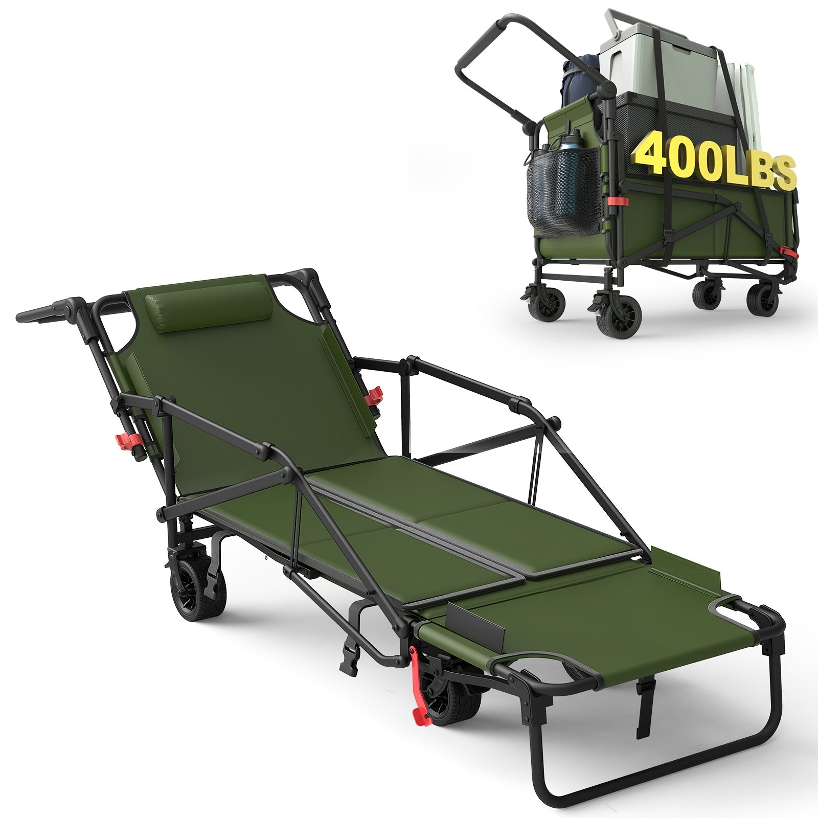 Heavy-Duty 2-in-1 Folding Wagon Cart – All-Terrain & Large Capacity