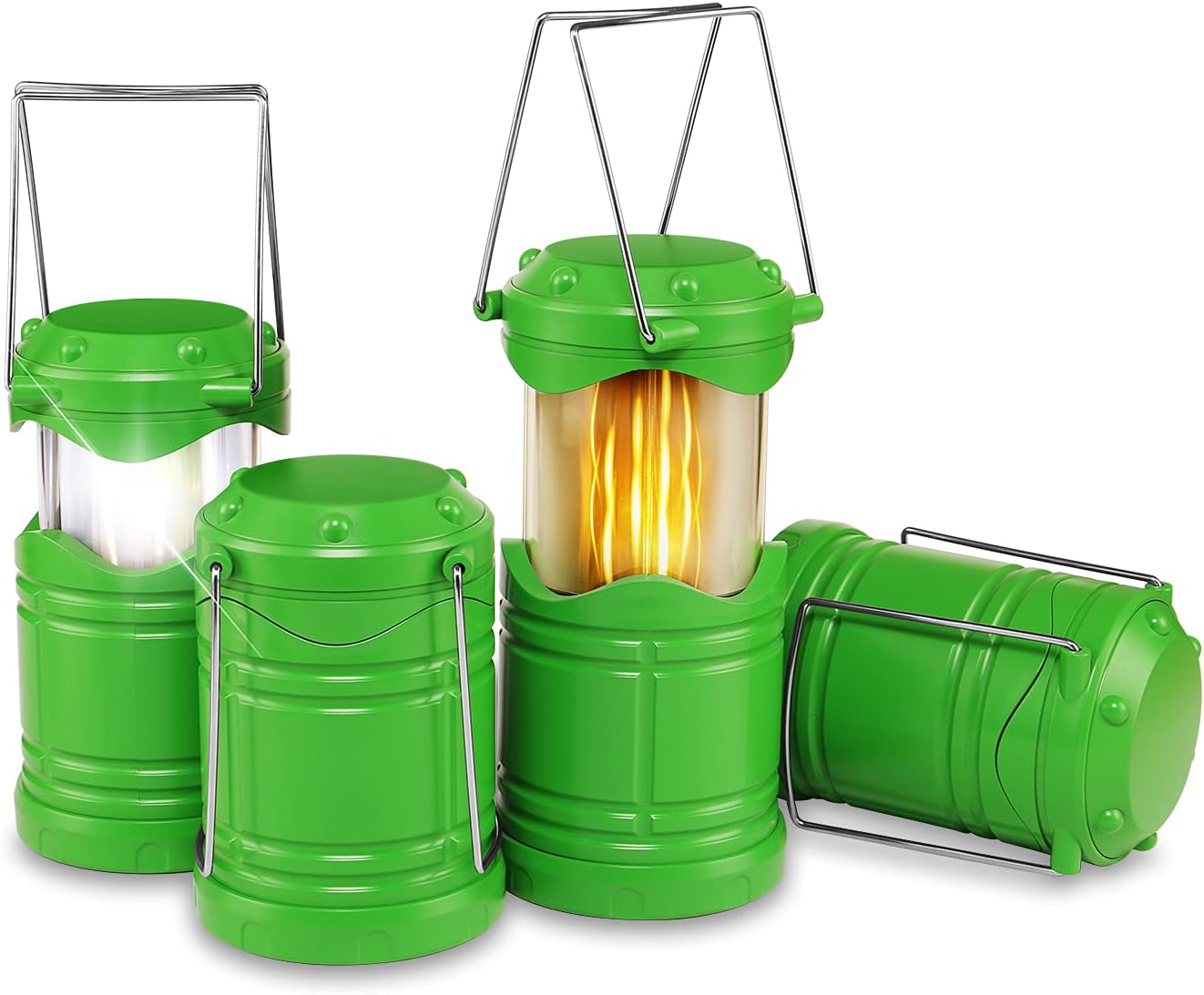 4-Pack LED Camping Lanterns – Collapsible, Portable Emergency Lights