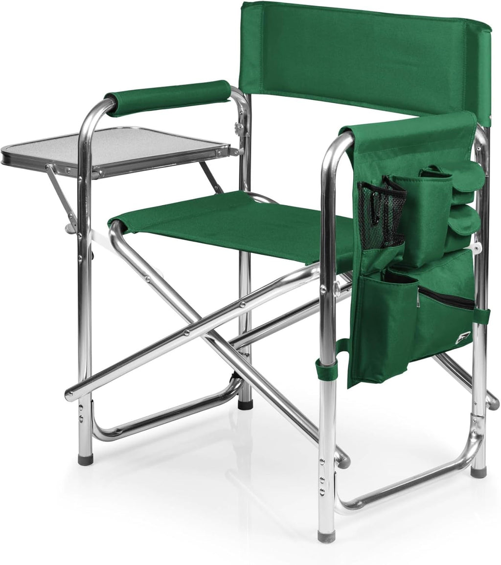 Portable Sports Chair with Side Table & Storage Caddy – Lightweight Folding Camping Chair for Adults