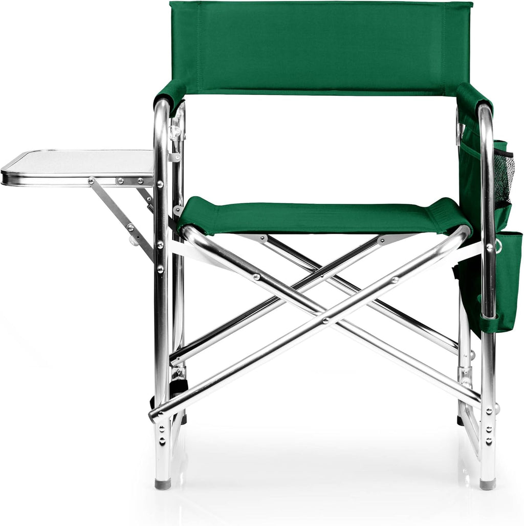 Portable Sports Chair with Side Table & Storage Caddy – Lightweight Folding Camping Chair for Adults