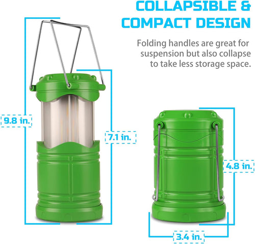 4-Pack LED Camping Lanterns – Collapsible, Portable Emergency Lights